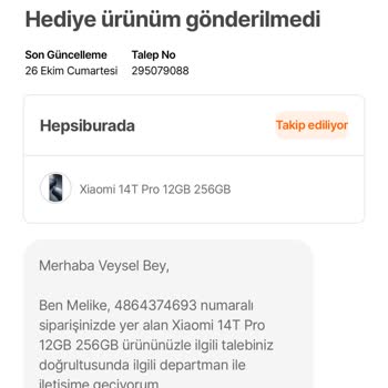 Eksik Hediye Saat Ve Bekleyen Talep Sorunu