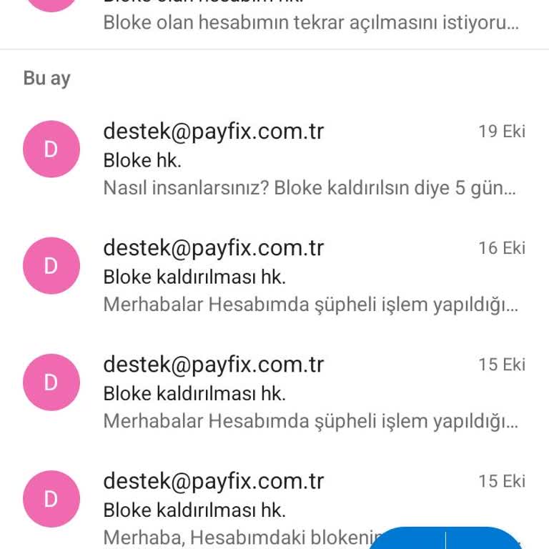 Bloke Edilen Hesap Ve Yanıtsız Destek