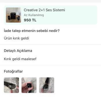 Kırık Ürün Teslimatı Ve İlgisiz Müşteri Hizmetleri