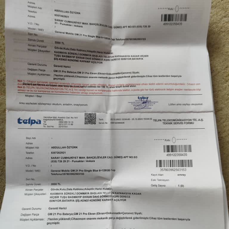 Telefon Arızası Ve Yetersiz Müşteri Hizmeti