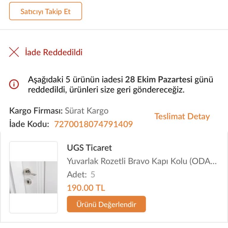 Yanıltıcı Ürün Rengi Ve İade Sorunu