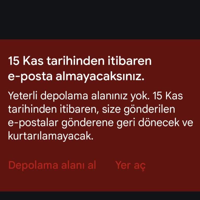 Gmail Depolama Alanı Sorunu: Yeterli Yer Olmasına Rağmen Uyarı Alıyorum