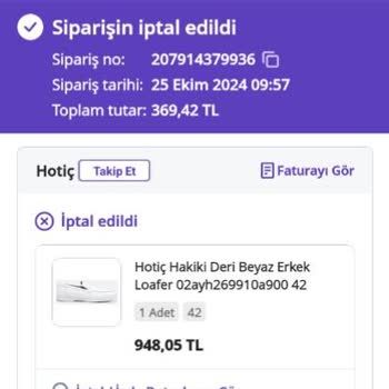 Hotiç'ten Sipariş İptal Sorunu