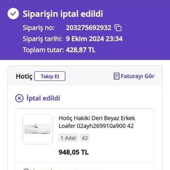 Hotiç'ten Sipariş İptal Sorunu
