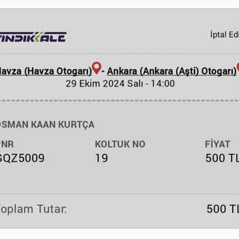 İptal Edilen Sefer İçin Yetersiz Bilgilendirme