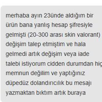 Yanlış Ürün Şifresi Ve İlgisiz Müşteri Hizmeti