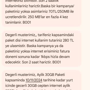 Ek İnternet Paketinde Anlamsız Veri Tüketimi