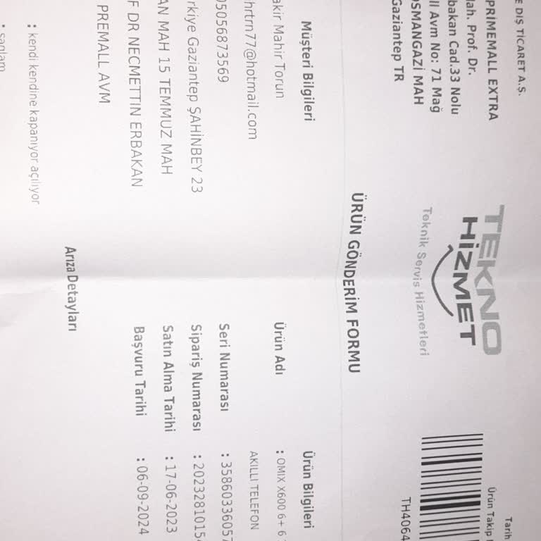 Omix Telefon Teslimatında Gecikme Ve Yetersiz Müşteri Hizmeti