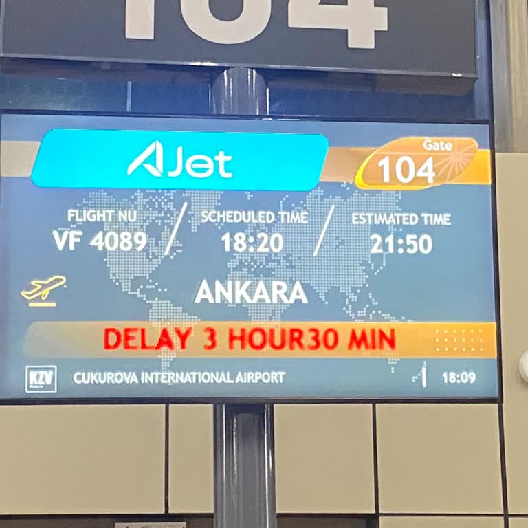 Ajet Delayed My Flight by Nearly 4 Hours and Refused a Full Refund