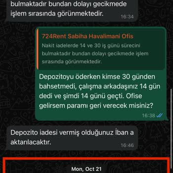 Geciken İade Ve Yanıltıcı Hizmet Deneyimi