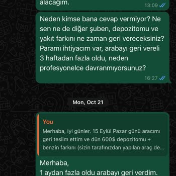 Geciken İade Ve Yanıltıcı Hizmet Deneyimi