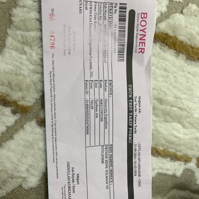 Ürün Değişim Talebi Ve Renk Değişimi Sorunu