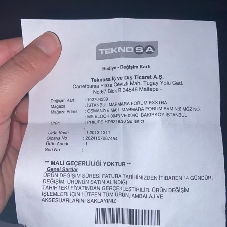 Kutu Açıldığı İçin Değişim Yapılmıyor!
