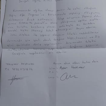 Özel Eğitim Kurumunda İptal Sürecinde Yaşanan Sorunlar