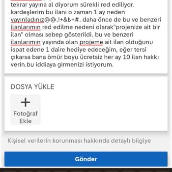 Sahibinden.com'un İlan Yayınlama Sorunları Ve Destek Eksikliği