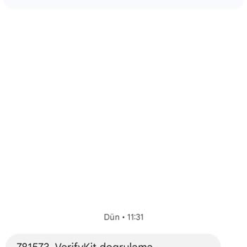 İzinsiz Gönderilen Doğrulama Kodu