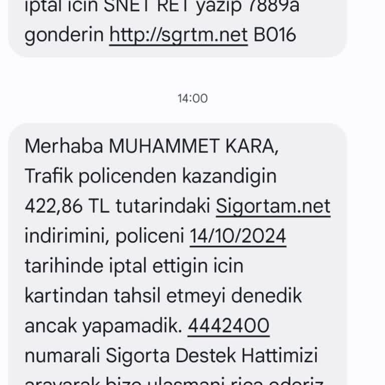 İzinsiz Para Çekme Girişimi Ve Rahatsız Edici Mesajlar