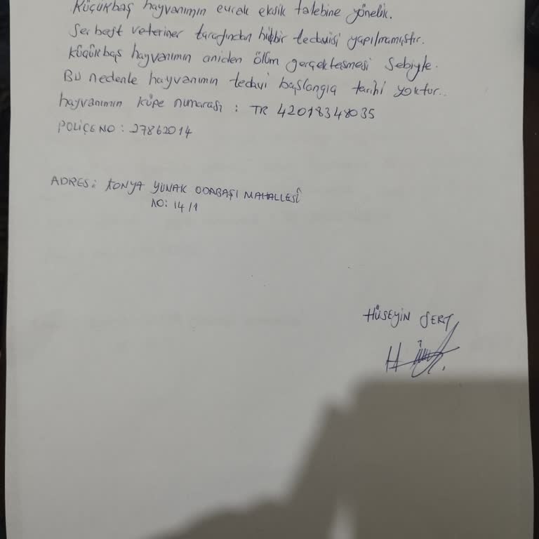 TARSİM Hayvan Sigortası Eksik Evrak Ve Tedavi Sorunu