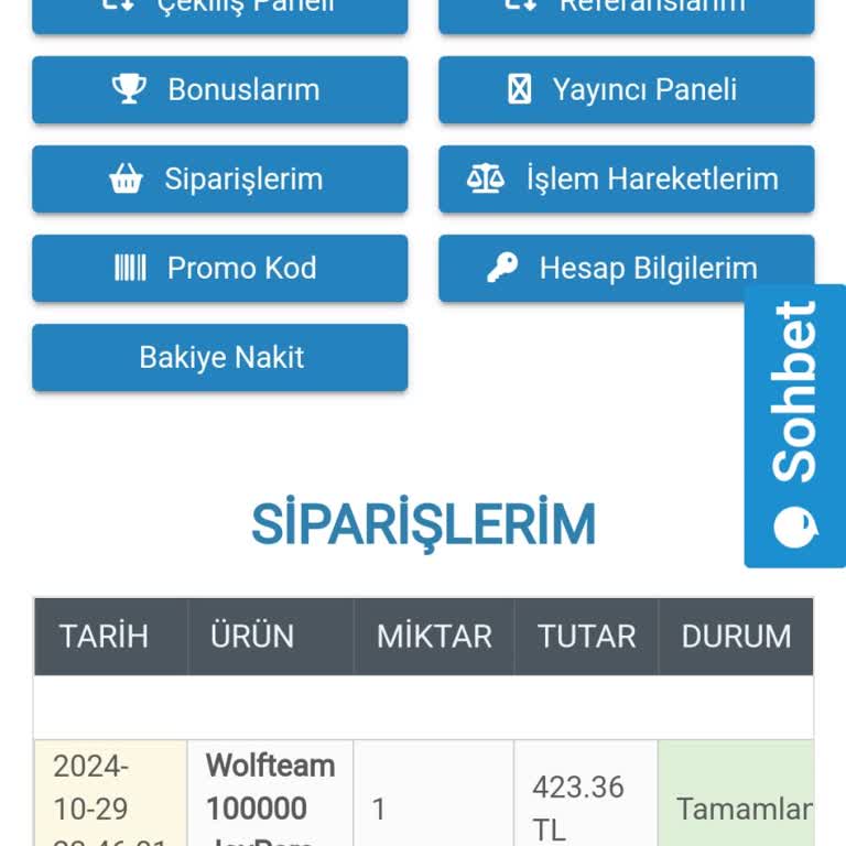Epin.com.tr'den Satın Aldığım Joypara Teslim Edilmedi