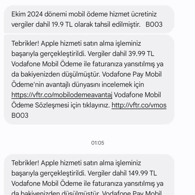Mobil Ödeme Sorunlarıyla Baş Edemeyen Vodafone Kullanıcısı