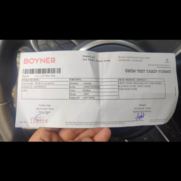 Boyner'den Aldığım Parfümün Kalıcılığı Hayal Kırıklığı