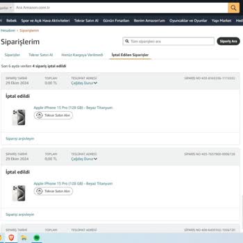 Amazon Sipariş İptalleri Ve Müşteri Hizmetleri Sorunu