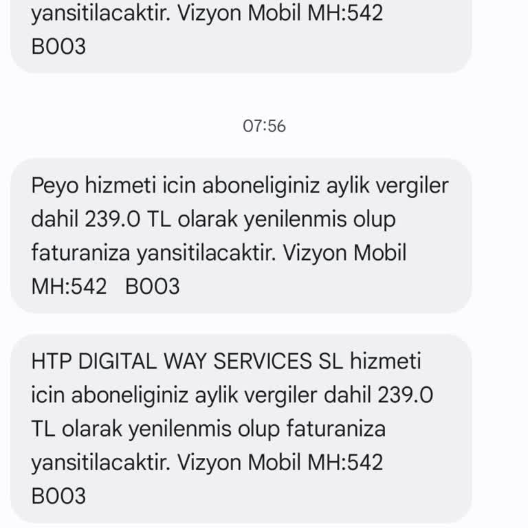 İzinsiz Abonelik Ve Yüksek Fatura Şoku