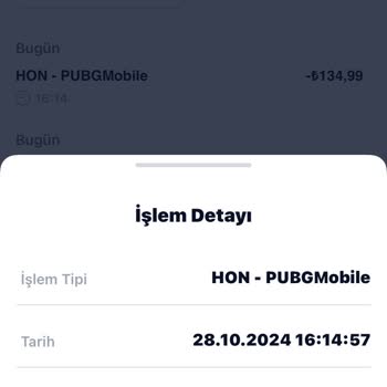 Midasbuy'dan Alınan UC'nin Hesaba Yüklenmemesi