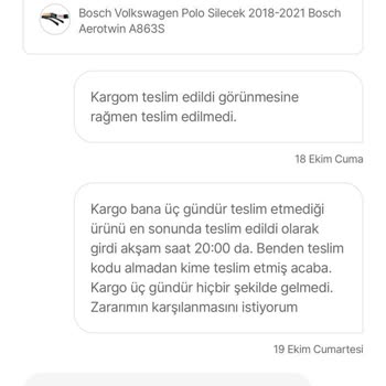 Kayıp Kargo Ve Hepsiburada'nın Sorumluluk Almaması