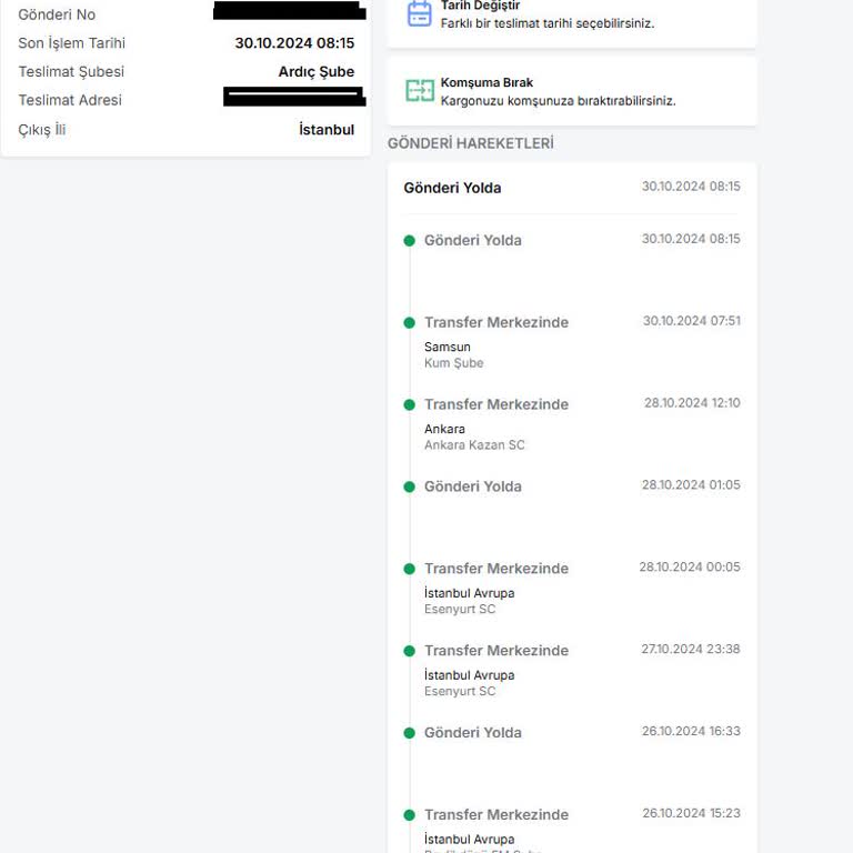 Yanlış Şehre Gönderilen Kargo Mağduriyeti