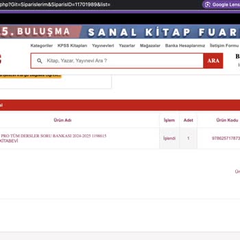 Kitap Siparişi Gelmeyen Web Sitesi Mağduriyeti