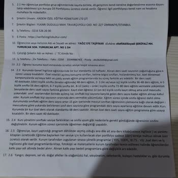 Şerifali Dil Kursunda Kayıt İptali Ve Ücret Sorunu