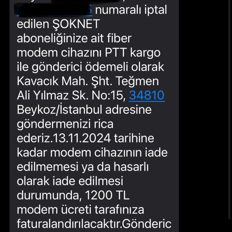 Modem Ücreti Ve İade Sorunları