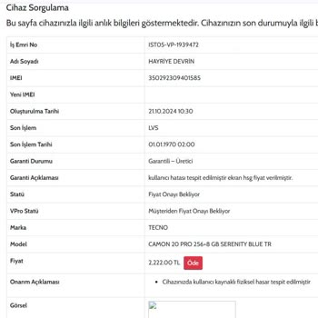 Garanti Sürecinde Çifte Fatura Şoku