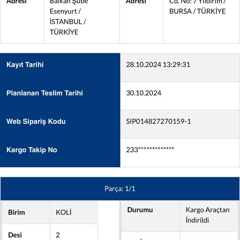 Aynı Şehirde Sipariş Teslimatında Gecikme
