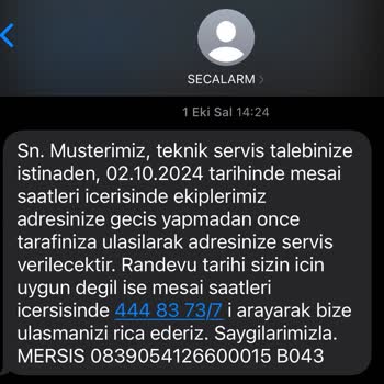 Securitas Alarm Sistemi Servis Sorunu