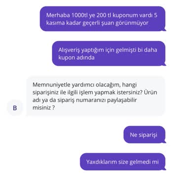 Geçersiz Kupon Ve İlgisiz Müşteri Hizmetleri Deneyimi