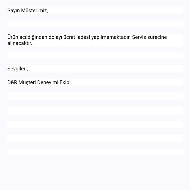 Arızalı Ürün Ve İade Sürecinde Hayal Kırıklığı