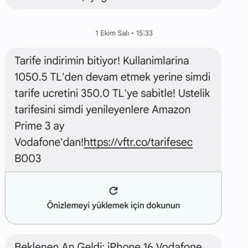 Vodafone Tarife Yenileme Sorunu Ve Müşteri Hizmetleri Deneyimi