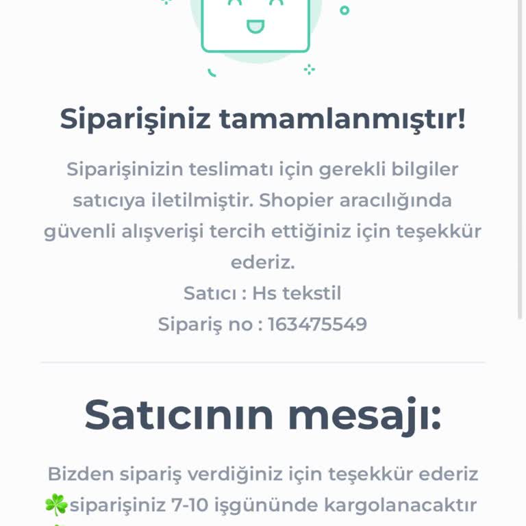 Hs Ev Tekstili Siparişimi Göndermedi!