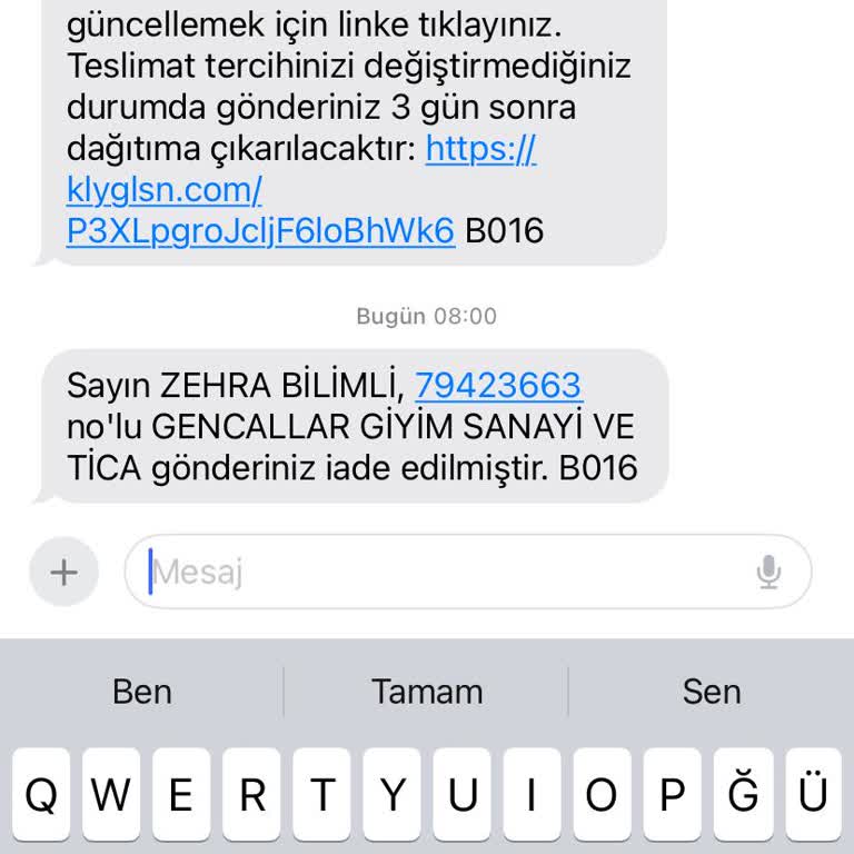 Adres Değişikliği Hatası Ve Kargo Sorunu