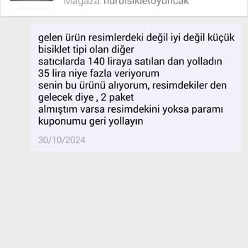 Yanlış Ürün Gönderimi Ve Eksik Parçalarla Mağduriyet