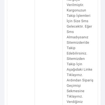 Kargo Bilgisine Ulaşamama Sorunu