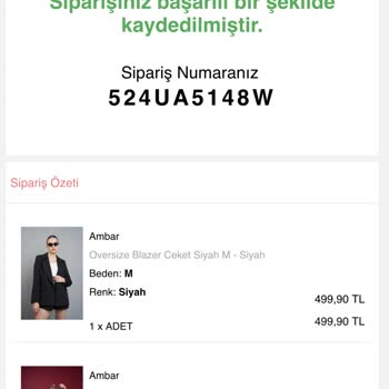 Sipariş Takibi Ve Ürün Teslimatı Sorunu