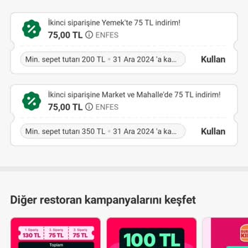 Yemek Sepeti Kupon İadesi Sorunu