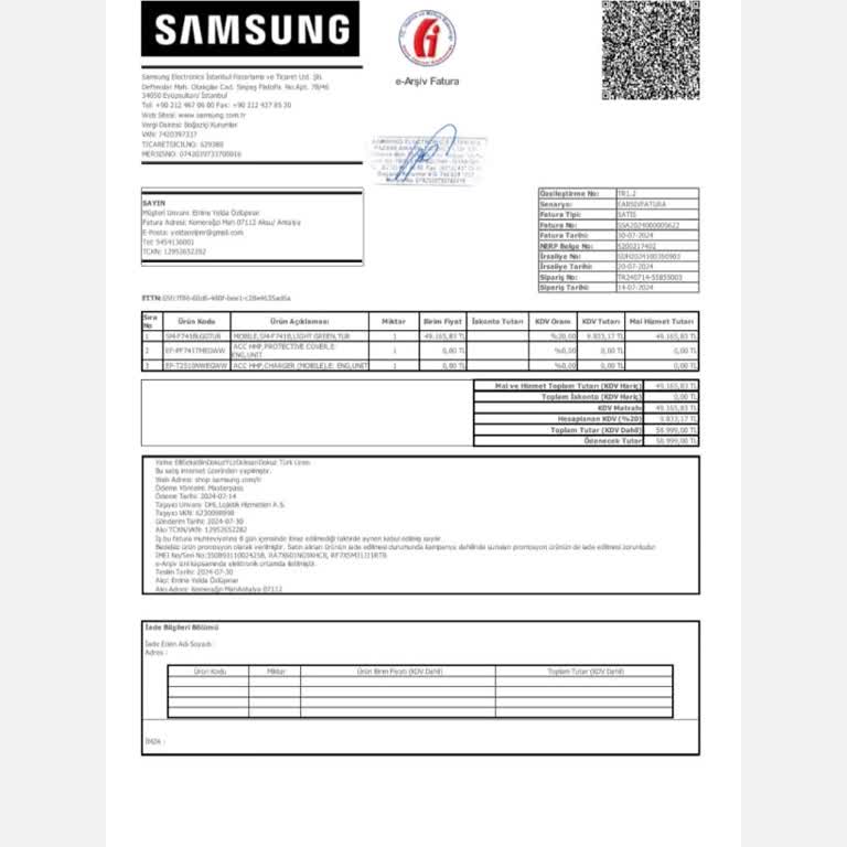 Samsung Online Mağaza Değişim Kampanyası Sorunu