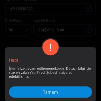 Kredi Kartı Başvurusunda Tek Şifre Engeli