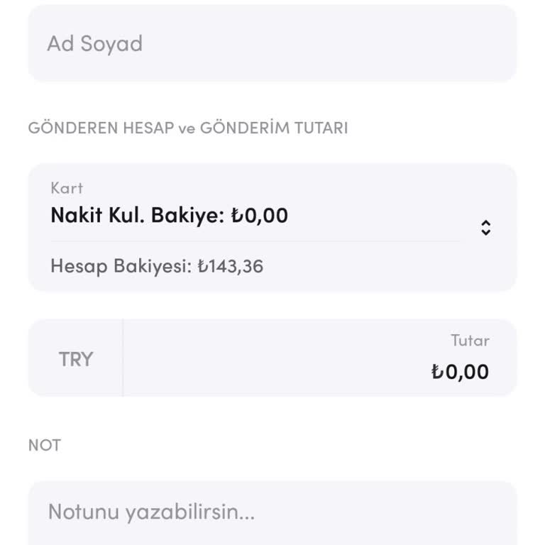 Fups Hesabından İBAN'a Para Gönderme Sorunu