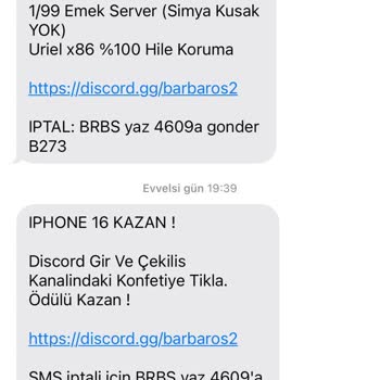 Vodafone'dan Gelen Bahis Mesajları Sorunu