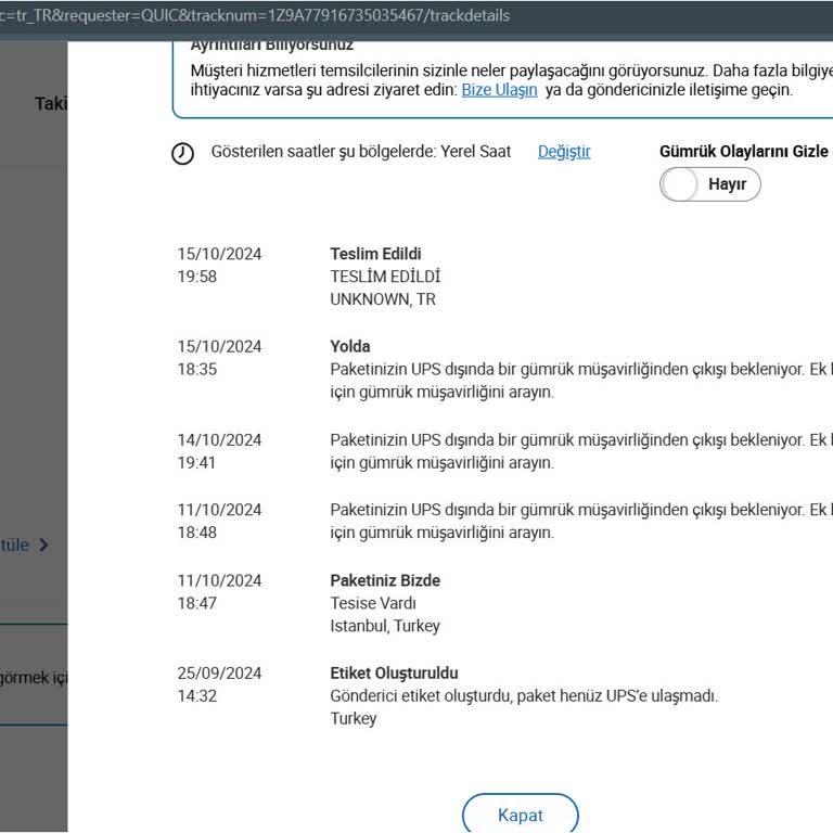 Gümrükte Takılan Ürün Ve Yetersiz Operasyon